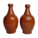 Pair of glazed terracotta jars, 26 cm