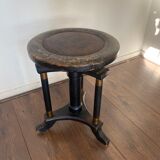 Art deco regency piano stool in oak 1920s