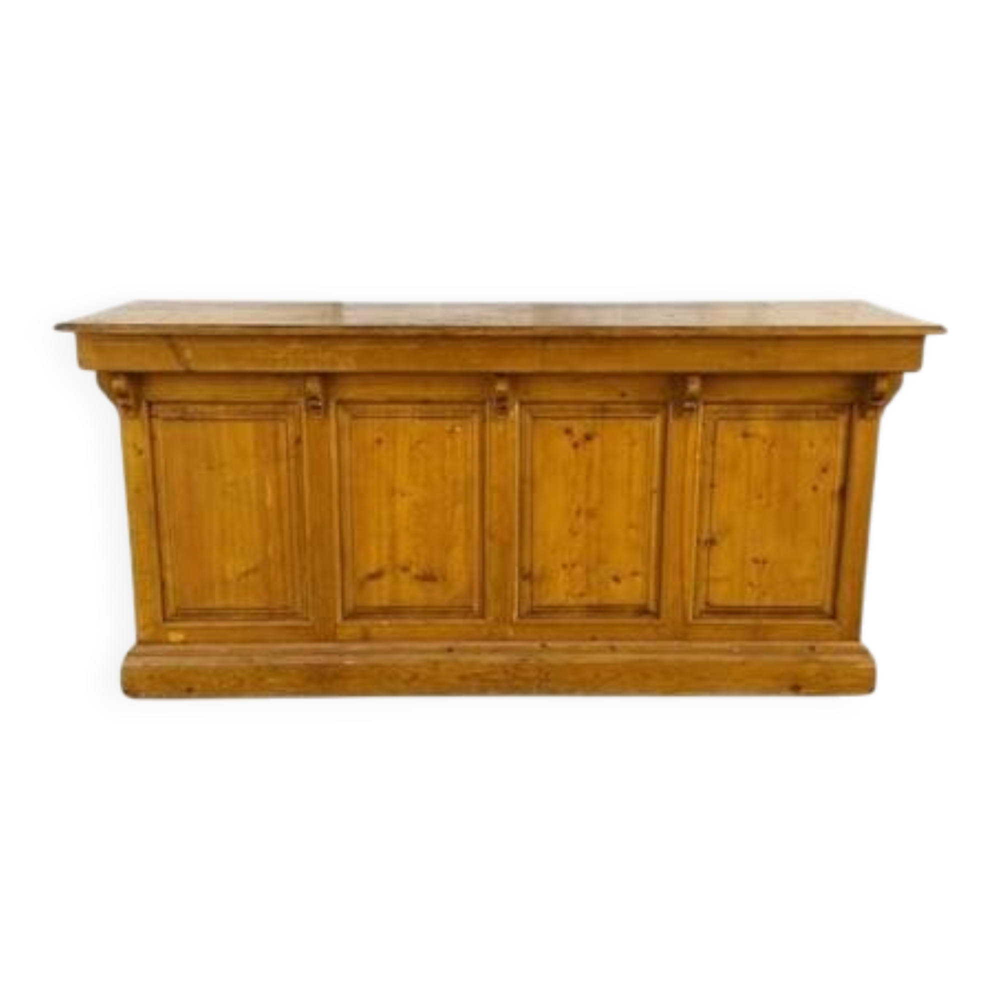 Old pitch pine counter