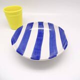 Blue and white ceramic soup plate