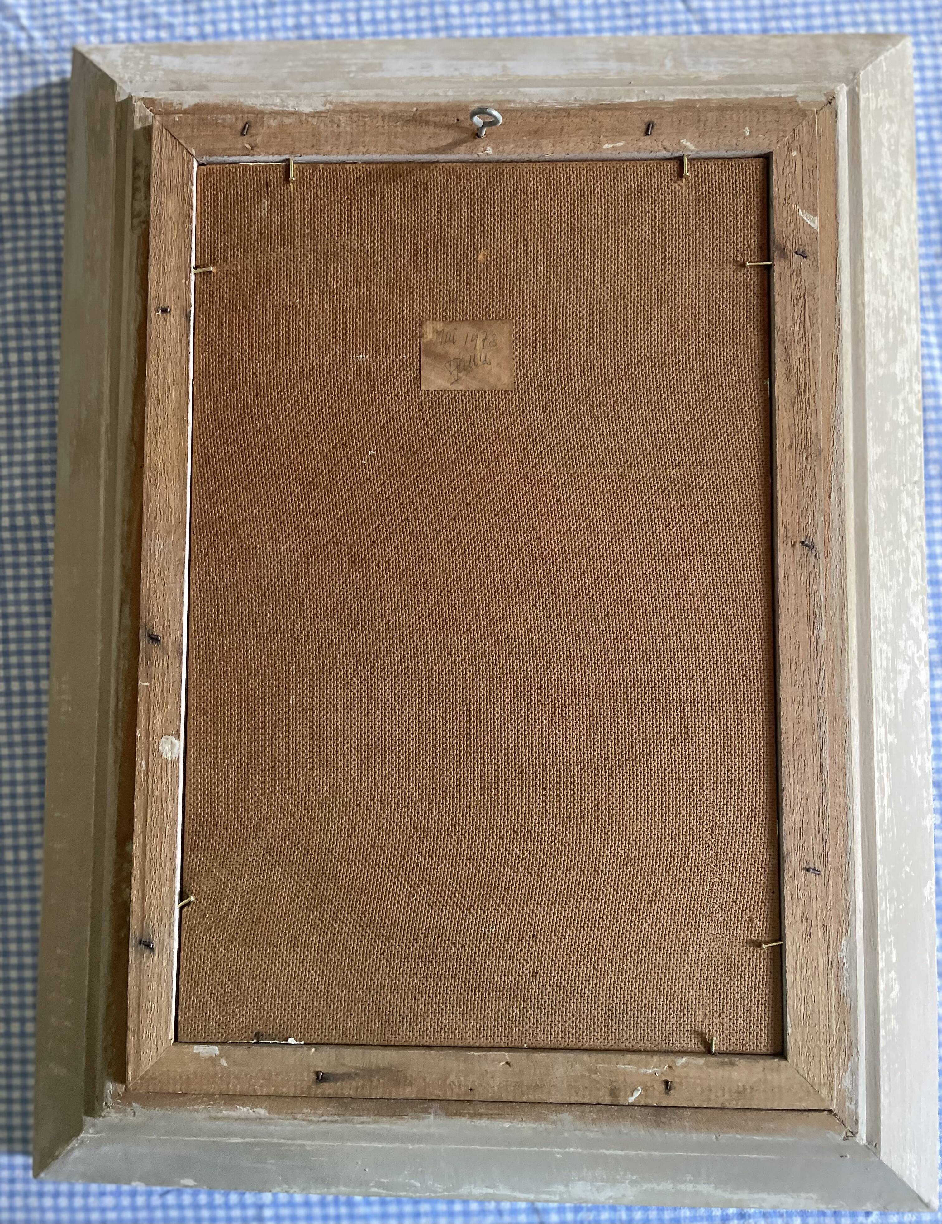 Old painting bouquet of anemones