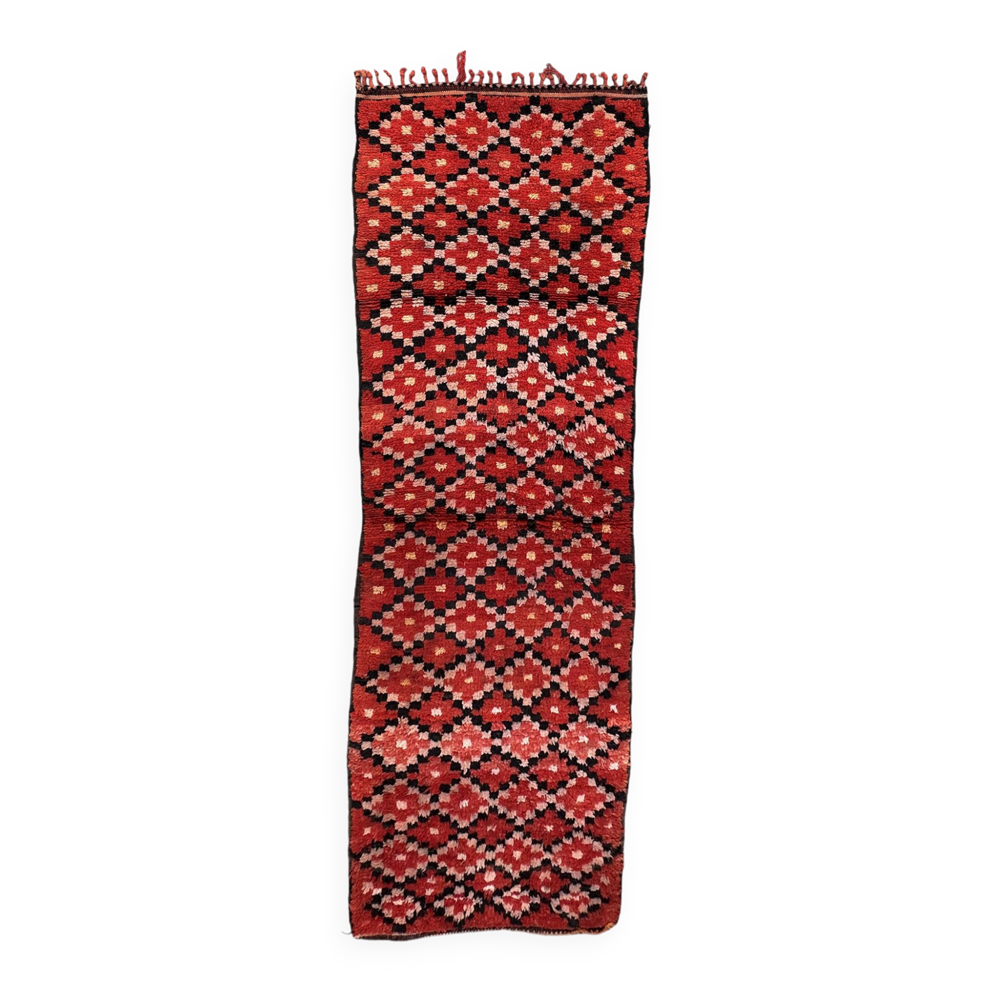 Moroccan rug Marmoucha red - 289 x 97 cm