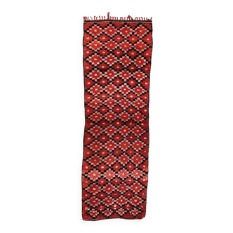 Tapis Marocain Marmoucha rouge - 289 x 97 cm