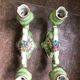 Pair of slip candlesticks