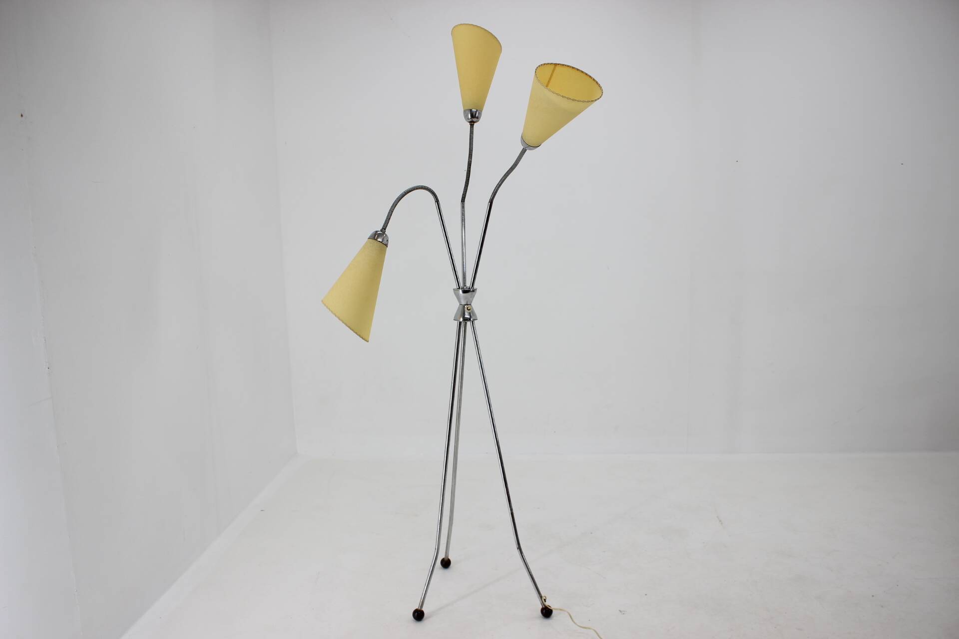 1960s Chrome Plated Floor Lamp, Czechoslovakia