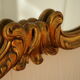 Miroir rocaille style Louis XV artisanal en bois doré XXème 80X65