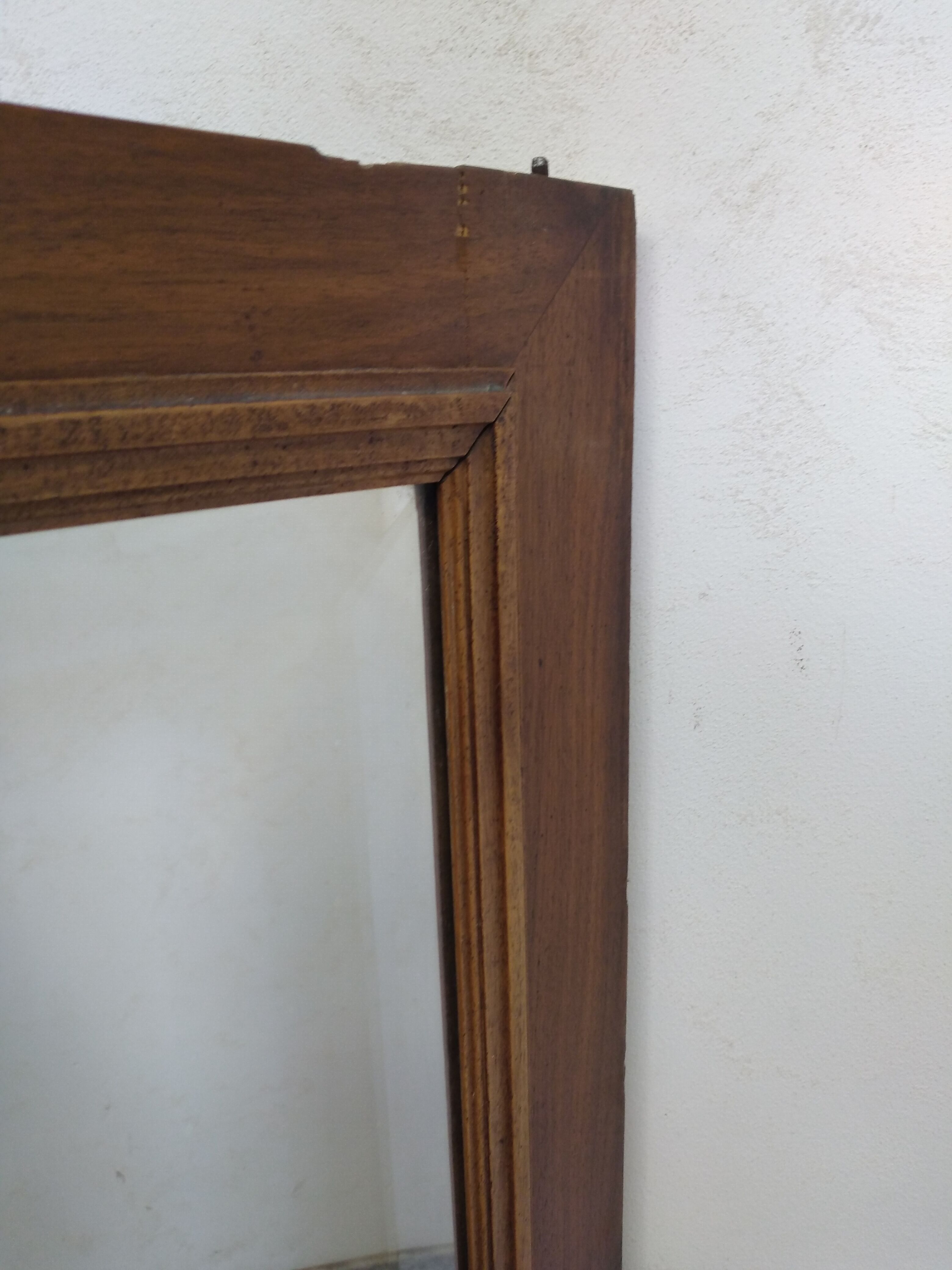 Old hosiery door with mirror