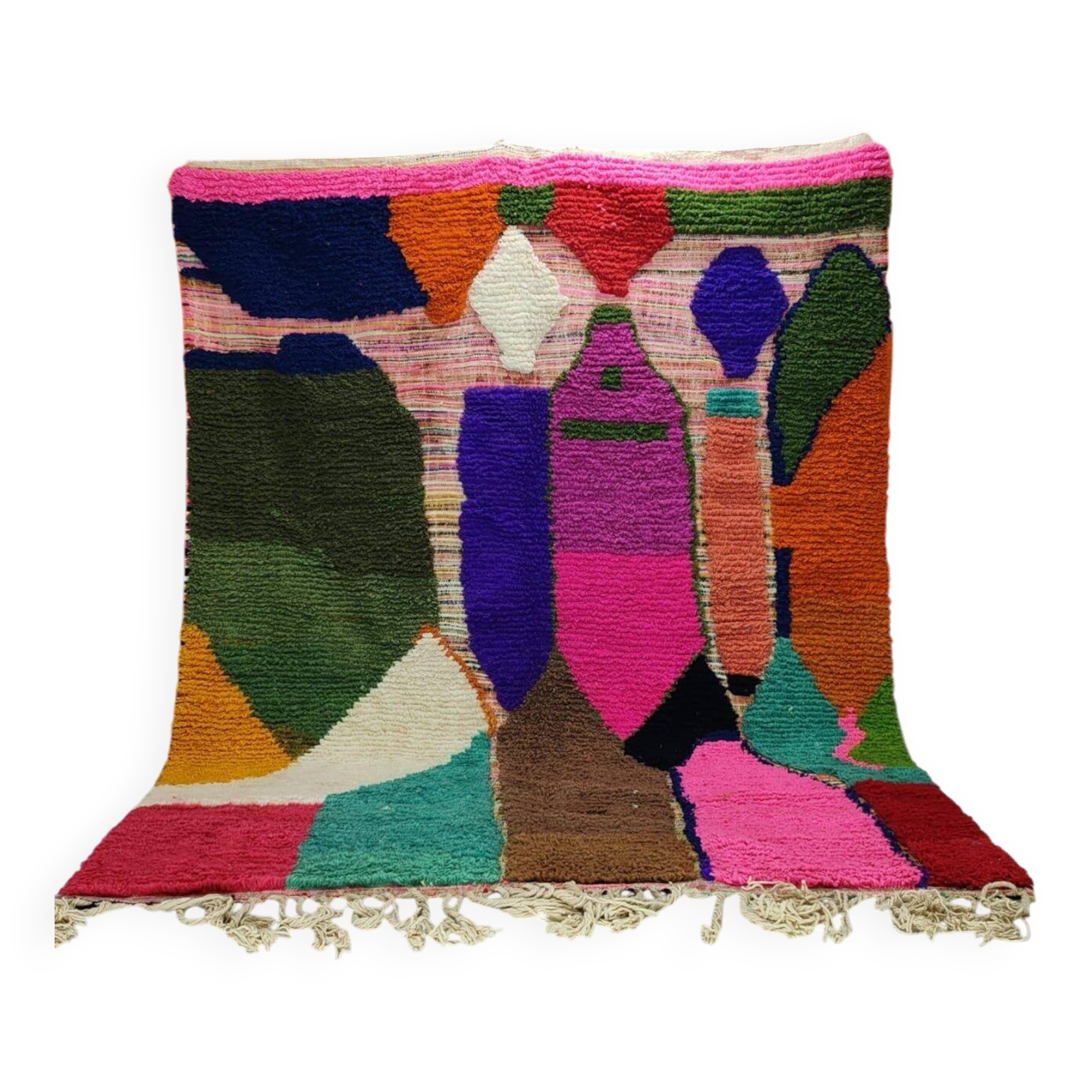 Berber Boujaad rug from Morocco in wool – 290 × 220 cm – abstract design