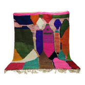 Tapis Boujaad berbère marocain en laine – 290 × 220 cm – design abstrait