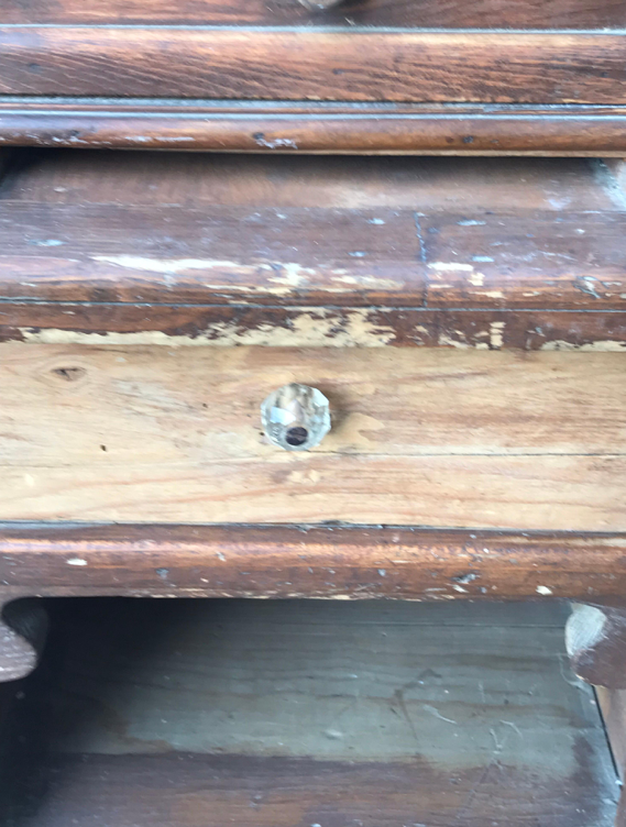 Table de nuit en pin, vers les années 1900