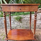 Meuble console en marqueterie avec miroir
