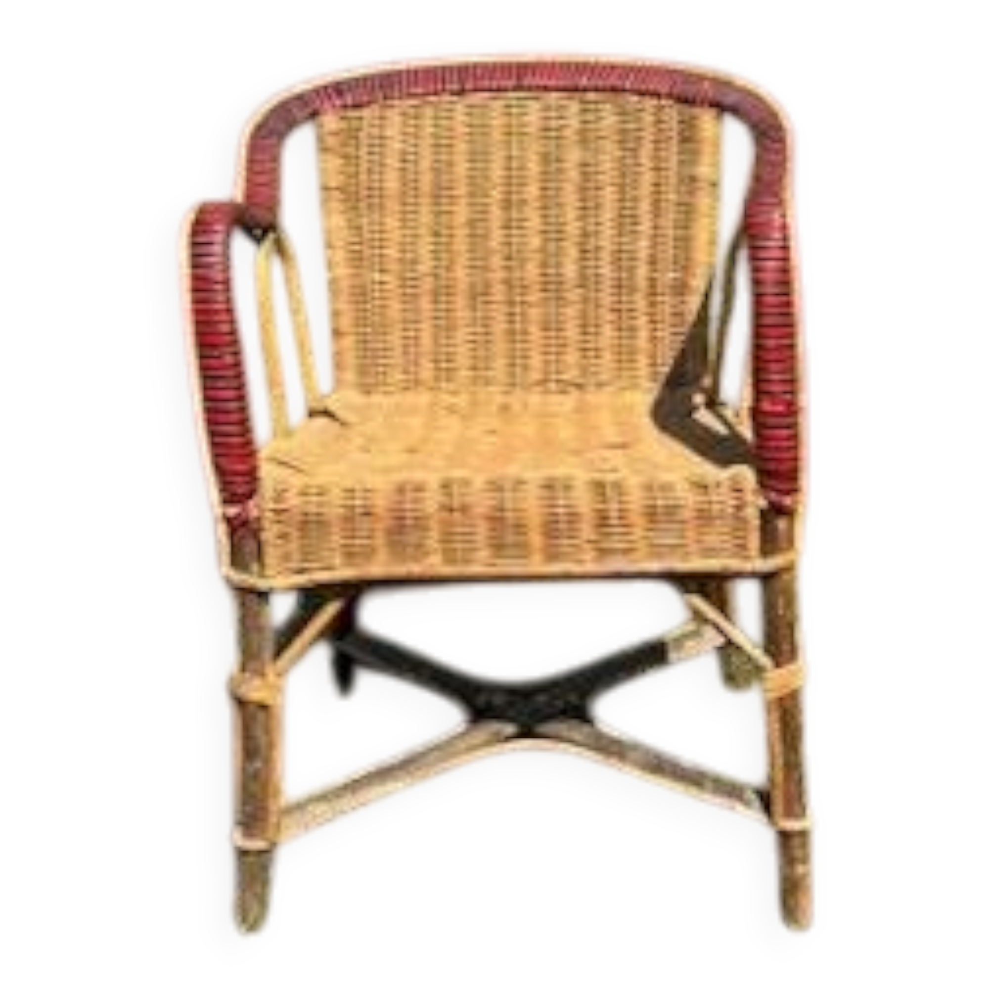 Vintage wicker armchair 1960