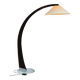 Luna walnut arc floor lamp by Natuzzi, 1990s