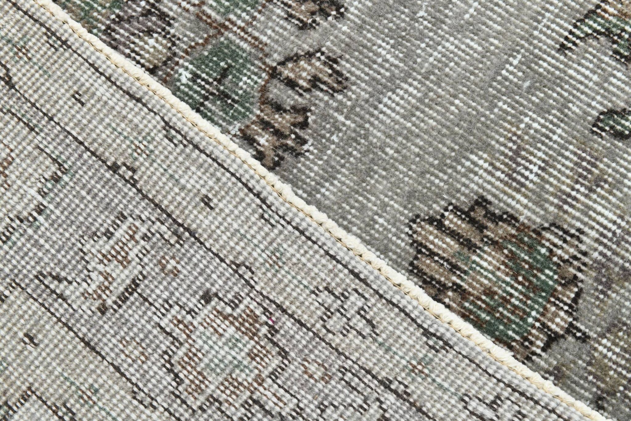 5x9 Gray & Black Oriental Vintage Rug 170x275Cm SK 6991