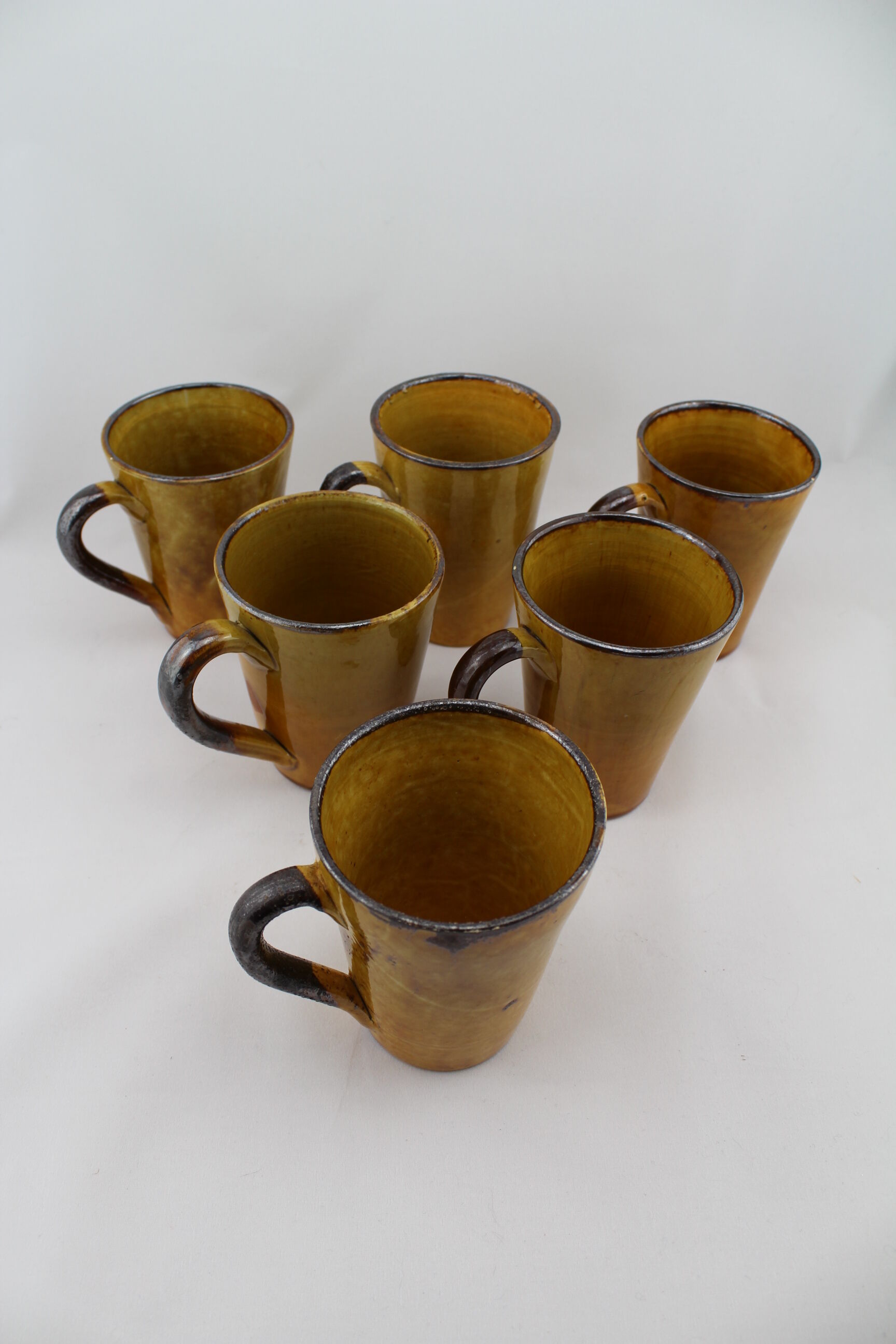 6 cups Vallauris Aegitna ceramic