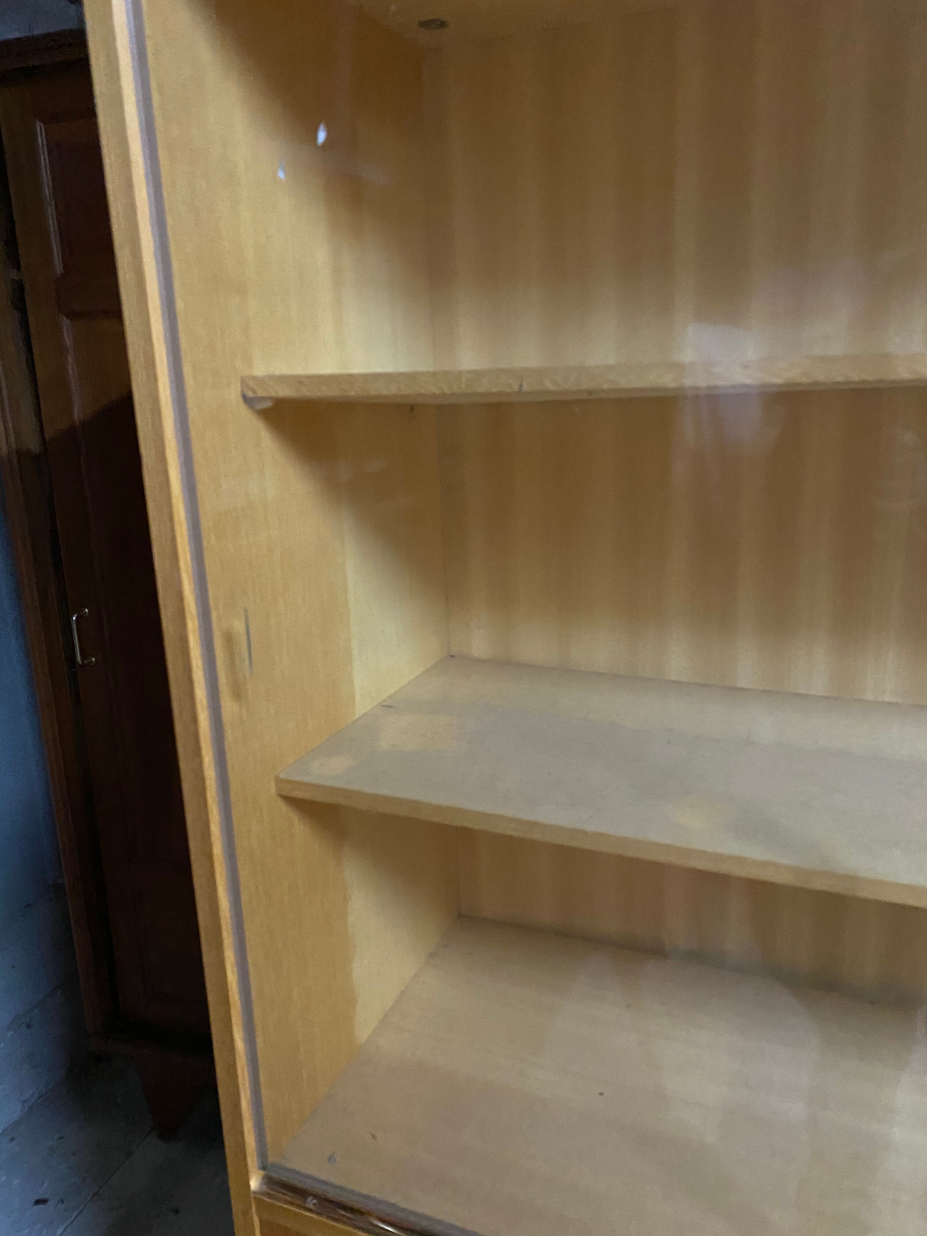 Light wood library compass feet