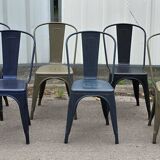 Suite de 6 chaises de jardin Tolix