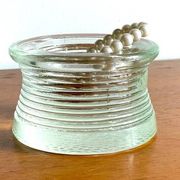 Vintage glass paperweight tray