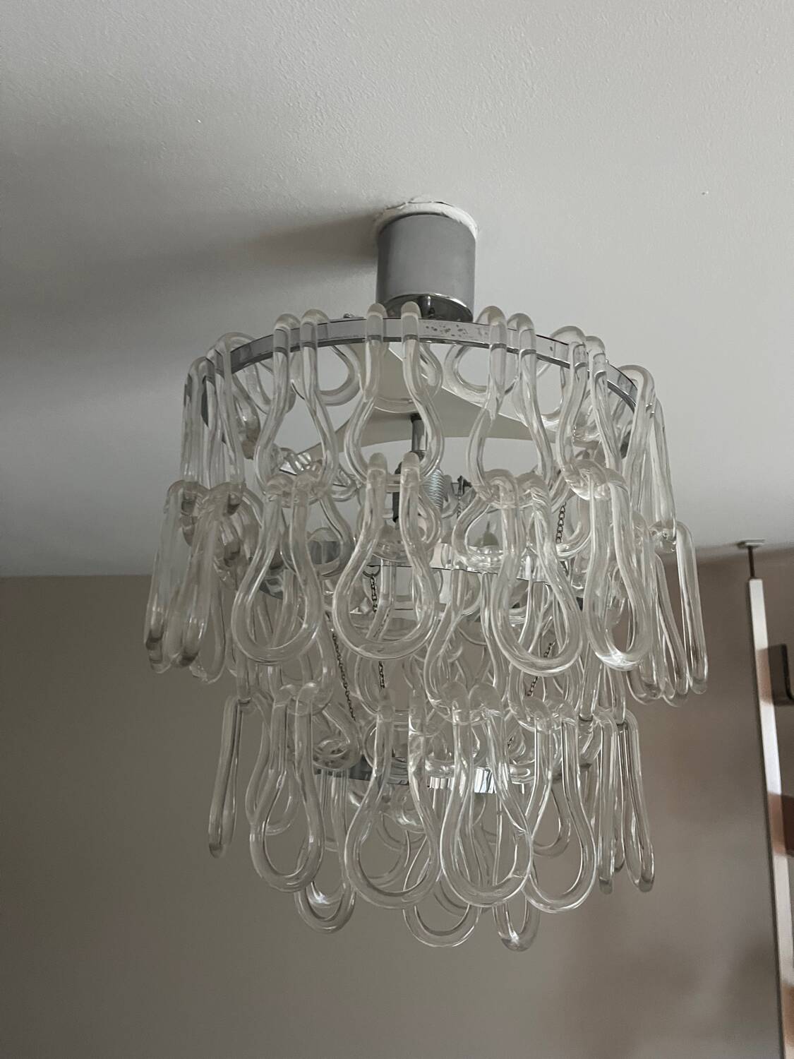 Italian design chandelier 1970