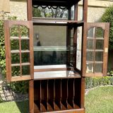 Music cabinet in walnut style Louis XVI