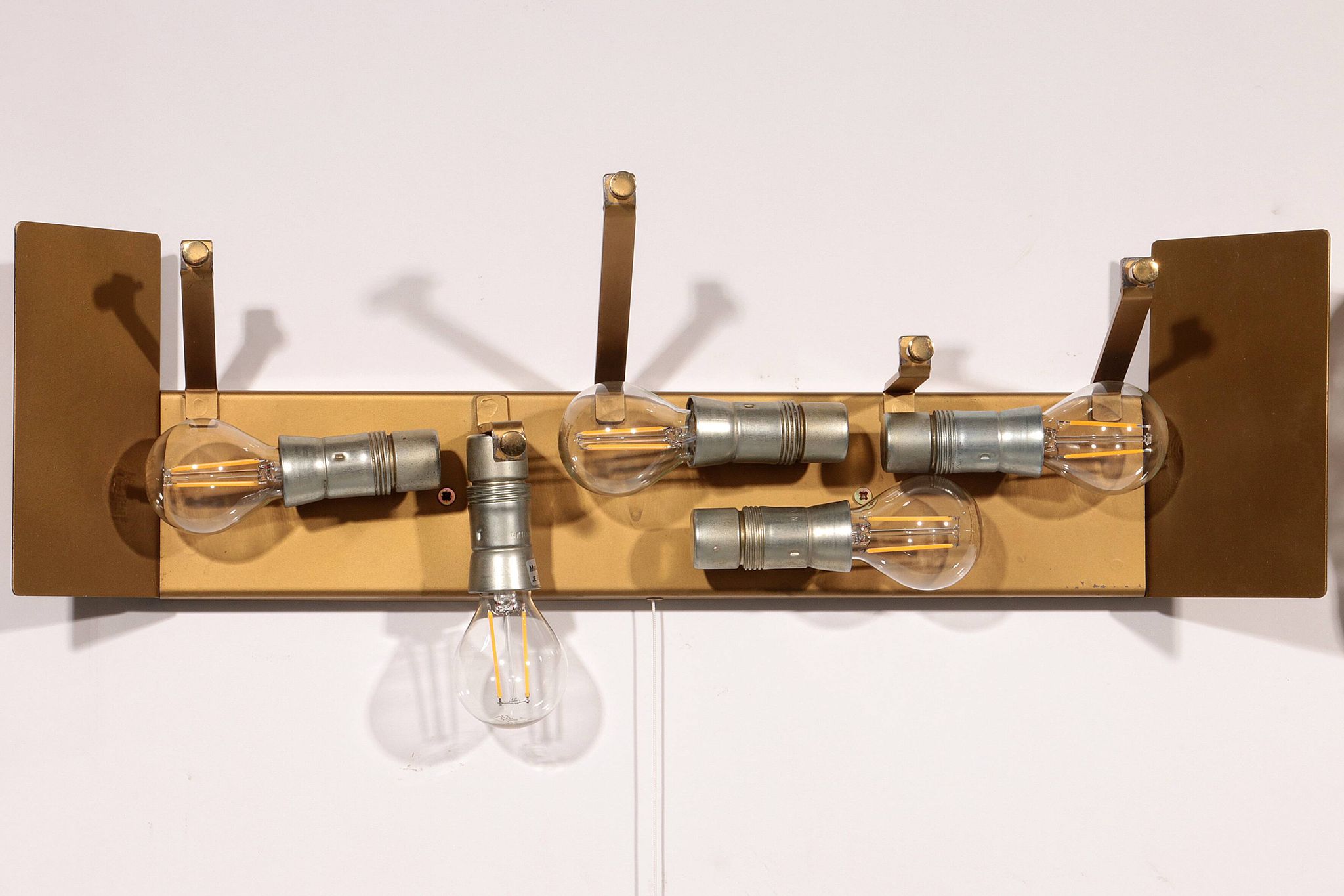 J.T. Kalmar Midcentury Ice Glass Wall Sconces Austria 1960
