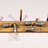 J.T. Kalmar Midcentury Ice Glass Wall Sconces Austria 1960