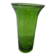 Vintage green glass vase – flared neck – 1960s/70s