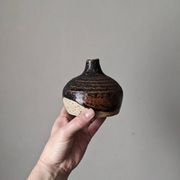 Pyrite stone soliflore handmade pottery country decoration