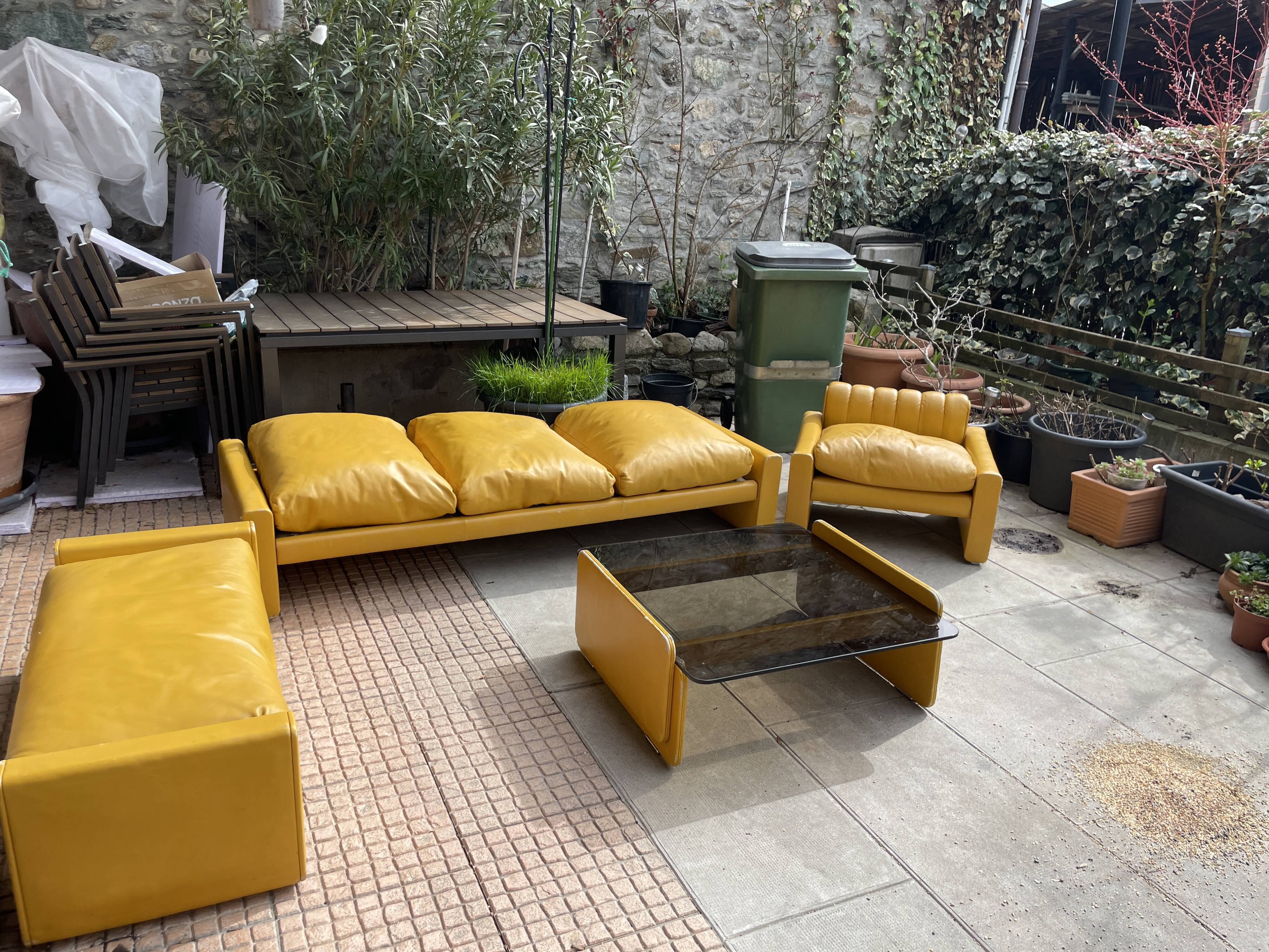 Vintage sofa set 70 Poltrona Frau