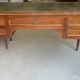 Louis XVI style solid mahogany and bronze flat desk, 19th century