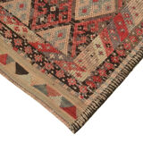 Tapis runner beige oriental ancien fait à la main 90 cm x 417 cm