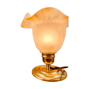 Lampe à poser en verre moulé