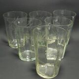6 antique glasses