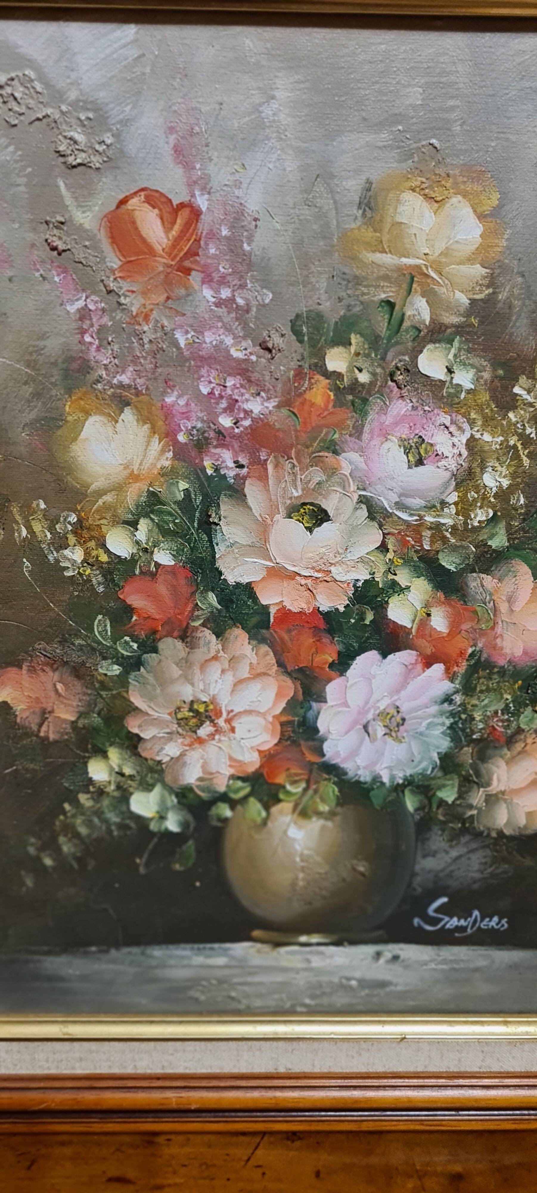 Framed and signed painting by Edmon Sanders