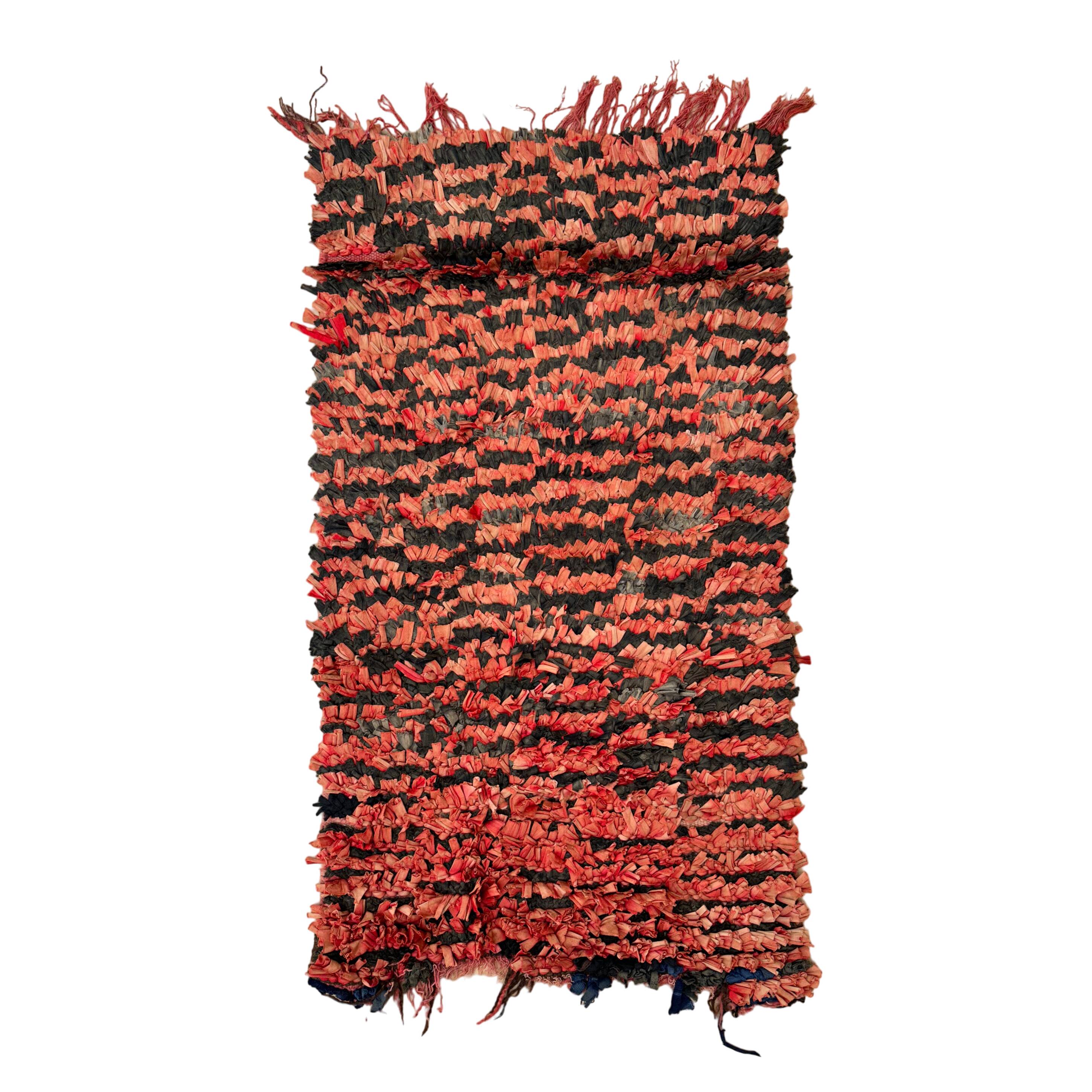 Colorful Boucherouite Moroccan rug - 64 x 119 cm