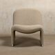 Fauteuils Alky Lounge Giancarlo Piretti en laine bouclée gris pierre, Anonima Castelli