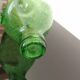 BIOT green blown glass bottle/bottle 24cm