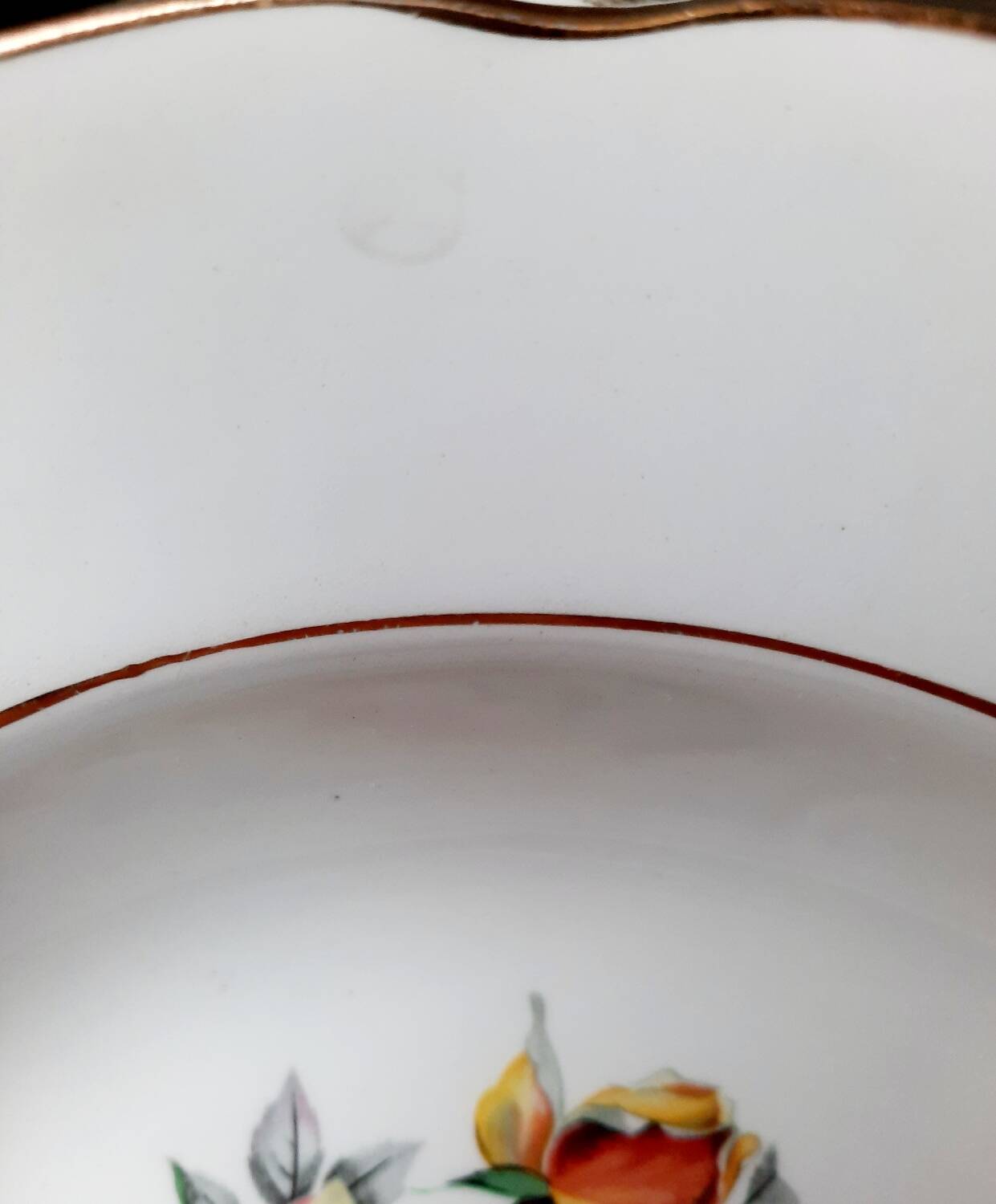 Old mismatched earthenware soup plates