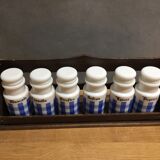 Set of 6 opaline spice pots from the 1960s