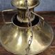 Pair of antique marine suspensions in gilded brass.