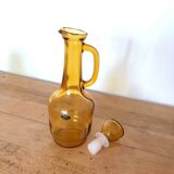 Carafe italienne vintage, en verre de couleur ambrée