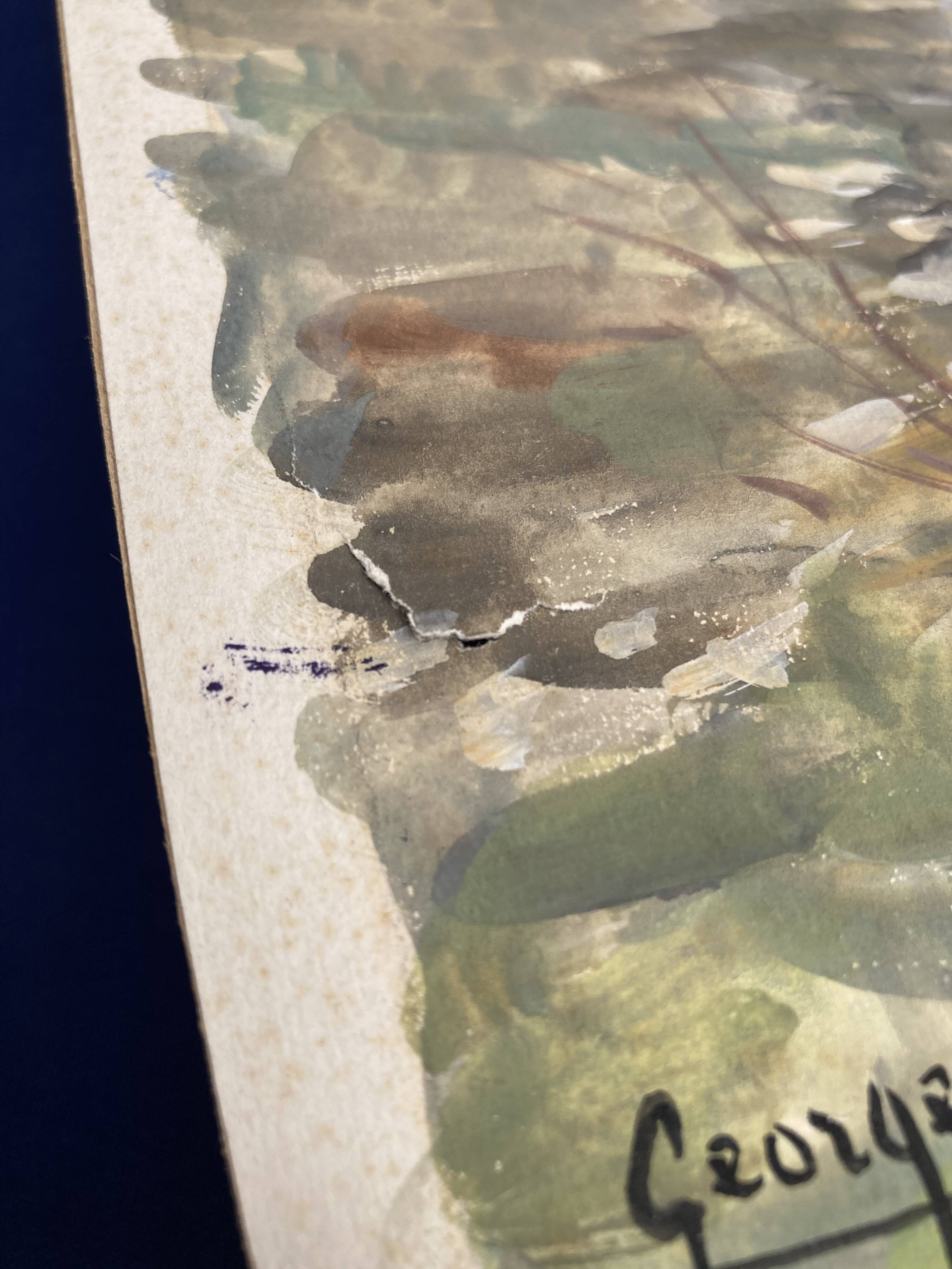 Georges lattès (1907-1989), gennevilliers station, watercolor and gouache