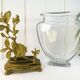 Vase en cristal sur monture en bronze doré signé E.Enot, art nouveau
