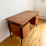 Vintage Scandinavian desk with back bookcase