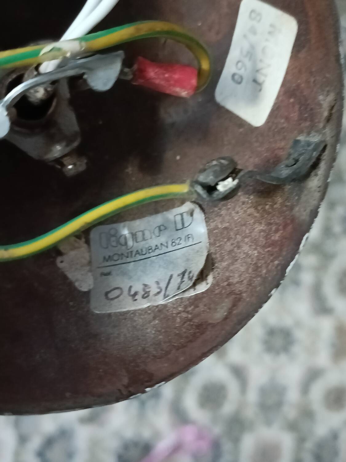 Frosted glass pendant light Maison Delmas