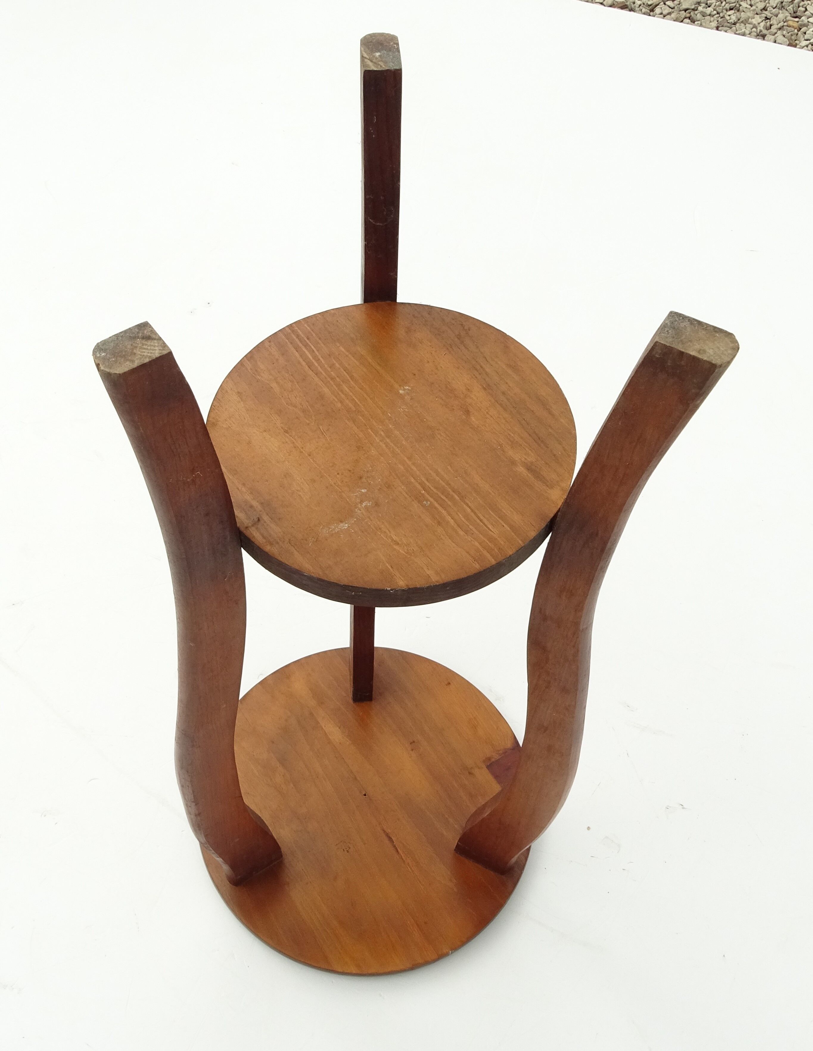 Wooden pedestal table