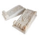 Set of 2 decorative plaster ornaments
