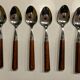 Housewife 24 cutlery stainless steel wooden sleeves Guy Degrenne