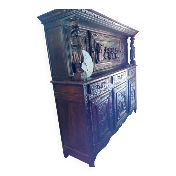 Grand buffet ancien de 1950 breton