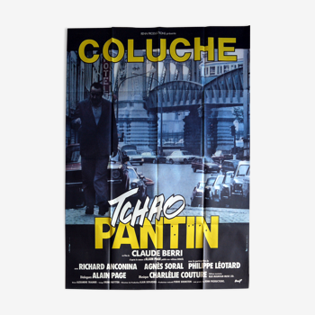 Affiche cinéma originale "Tchao Pantin" Coluche